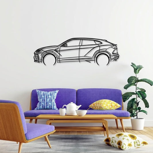 Urus, Detailed Silhouette Metal Wall Art