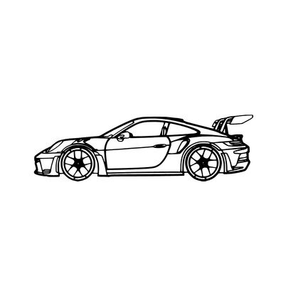 Porsche GT3 RS — Silhouette Métallique by STEELSKETCH™